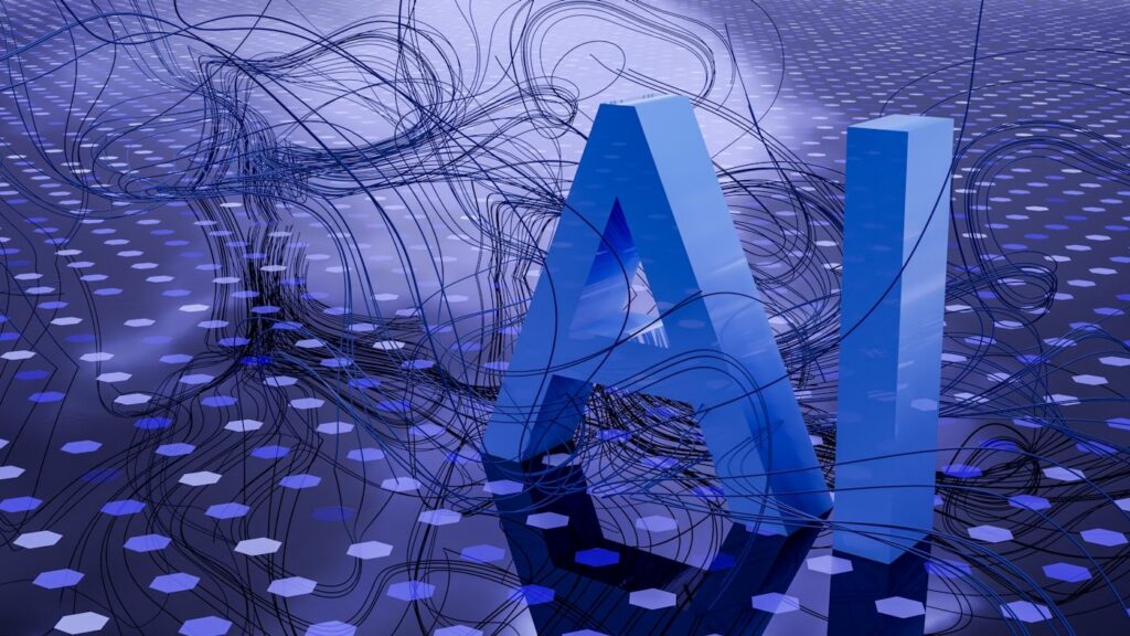 Pantalla con interfaz de chat de inteligencia artificial