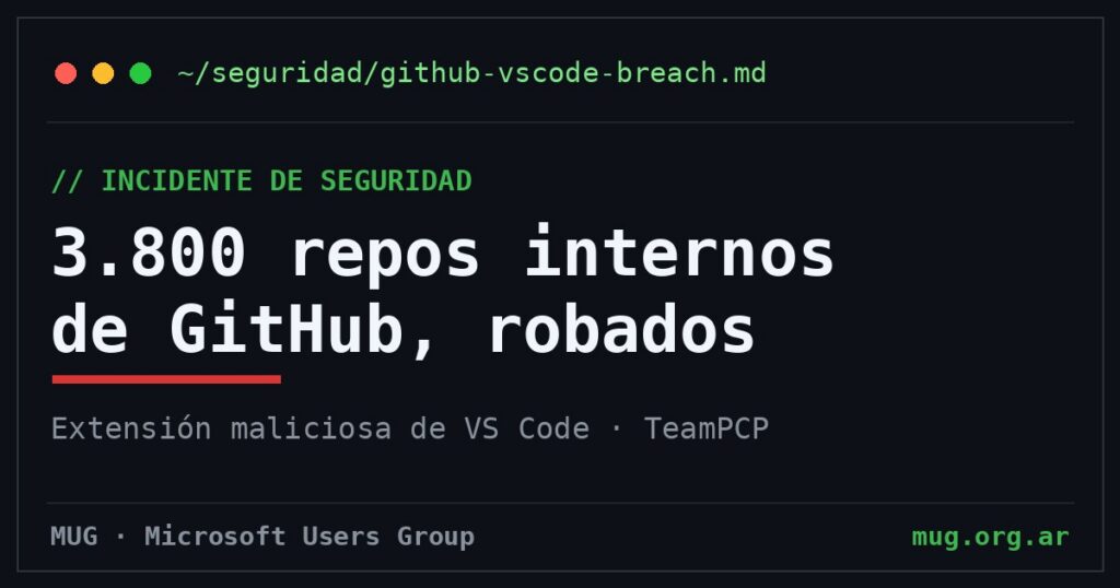 GitHub: 3.800 repositorios internos comprometidos por una extensión maliciosa de VS Code