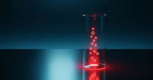 Concepto: presupuesto de IA agotándose con tokens cayendo y alerta roja