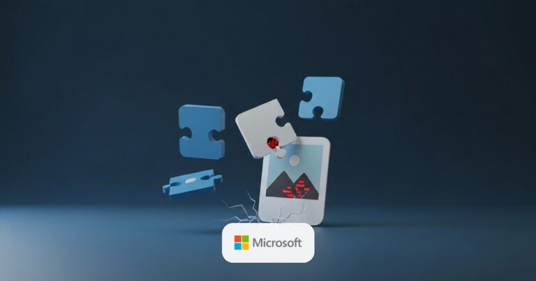Iconos de extensiones de navegador, uno abriéndose para revelar código malicioso rojo oculto dentro de una imagen — campaña StegoAd en Microsoft Edge